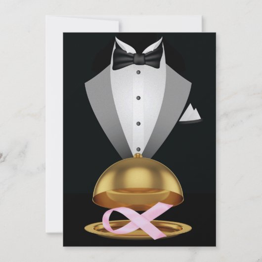 Een evenement van Elegant Pink Ribbon Cancer Aware Kaart (Voorkant)