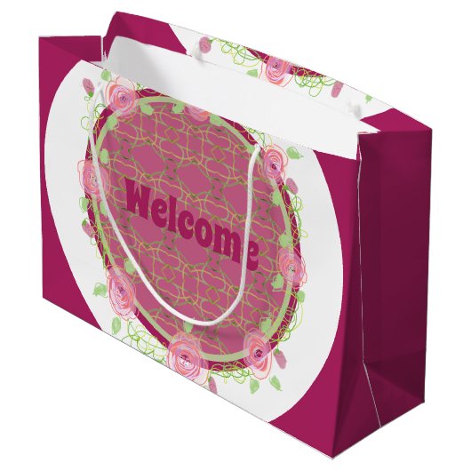 Een Event Paper Welkom Gift Bag Groot Cadeauzakje (Achterkant Gekanteld)