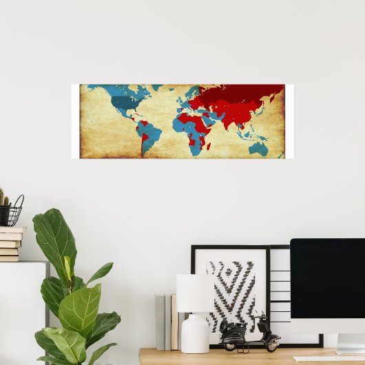 Een evenwicht tussen ideologieën poster (Thuiskantoor)