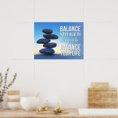 Een evenwicht tussen uw gezondheid en leven poster (Keuken)