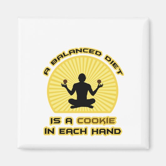 Een evenwichtig dieet is een koekje in elke hand magneet (Voorkant)