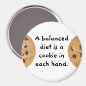 Een evenwichtig dieet is een koekje in elke hand magneet (Voorkant / Achterkant)