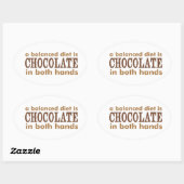 Een evenwichtig dieet is... ovale sticker (Vel)