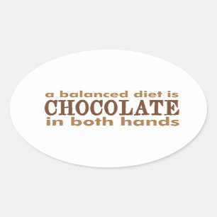 Een evenwichtig dieet is... ovale sticker