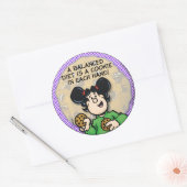 Een evenwichtig diet ronde sticker (Envelop)