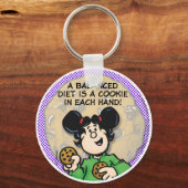 Een evenwichtig diet sleutelhanger (Voorkant)