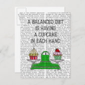 Een evenwichtige diet-illustratie briefkaart (Voorkant / Achterkant)