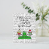 Een evenwichtige diet-illustratie briefkaart (Staand voorkant)