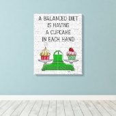 Een evenwichtige diet-illustratie canvas afdruk (Insitu (Houten vloer))