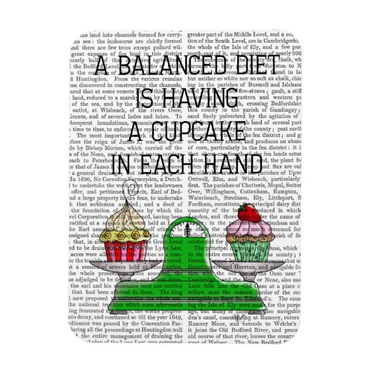 Een evenwichtige diet-illustratie magneet (Verticaal)