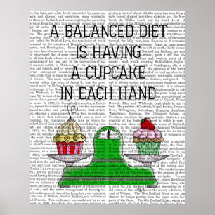 Een evenwichtige diet-illustratie poster