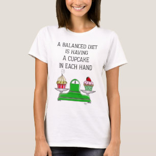 Een evenwichtige diet-illustratie t-shirt