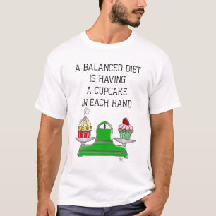 Een evenwichtige diet-illustratie t-shirt