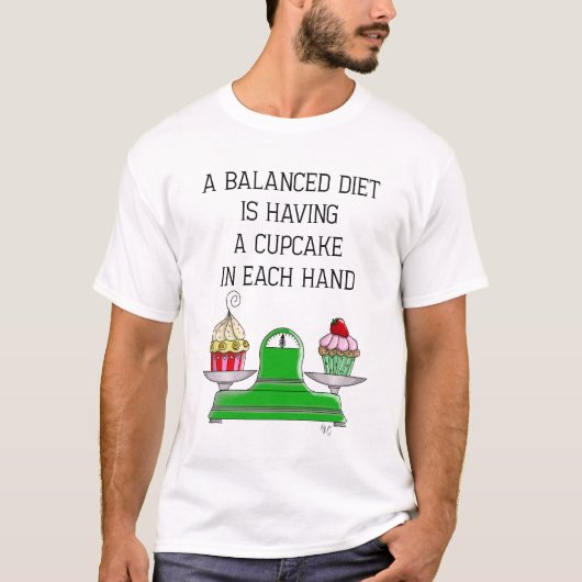 Een evenwichtige diet-illustratie t-shirt (Voorkant)