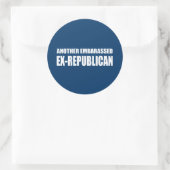 Een ex-Republikein in verlegenheid gebracht Ronde Sticker (Tas)