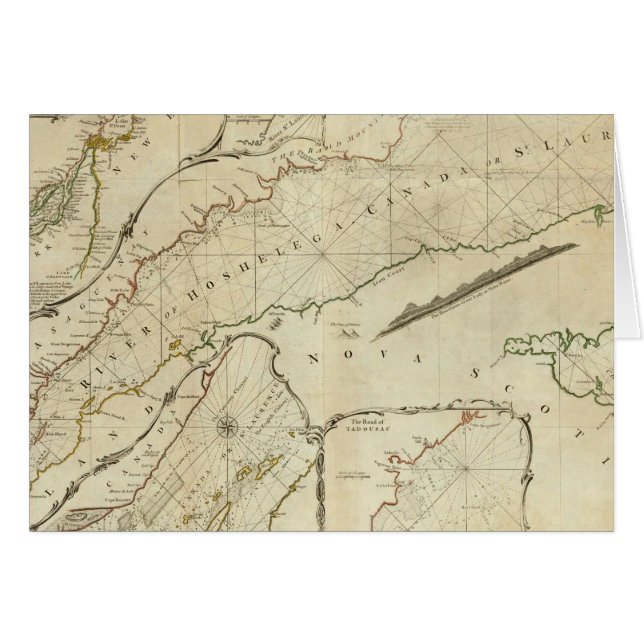 Een exacte kaart van de rivier de St Lawrence (Voorkant Horizontaal)