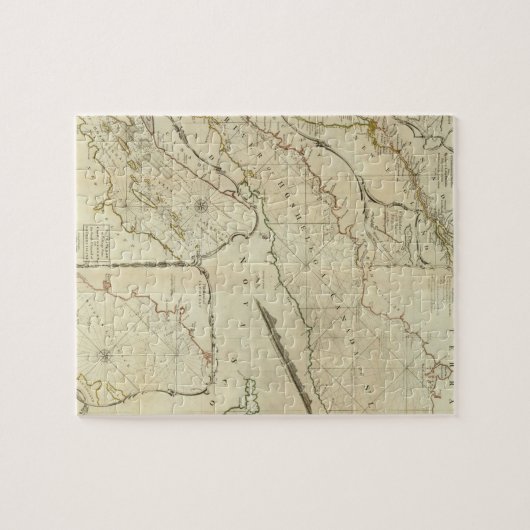 Een exacte kaart van de rivier de St Lawrence Legpuzzel (Horizontaal)