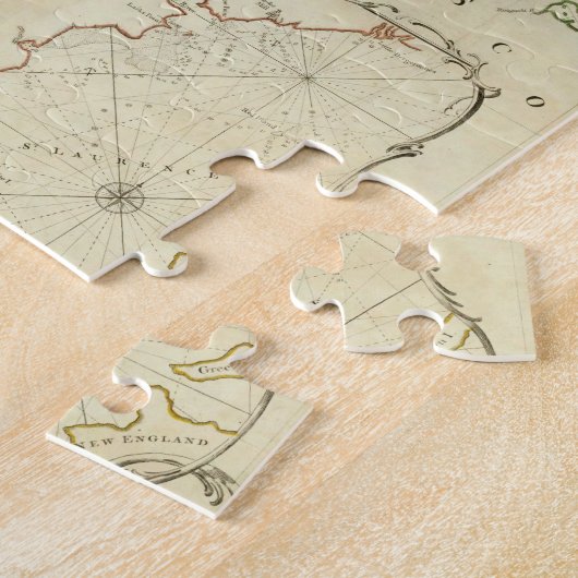 Een exacte kaart van de rivier de St Lawrence Legpuzzel (Zijkant)