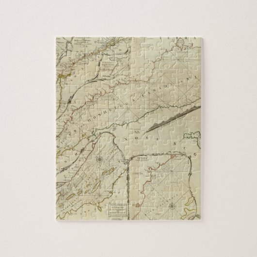 Een exacte kaart van de rivier de St Lawrence Legpuzzel (Verticaal)