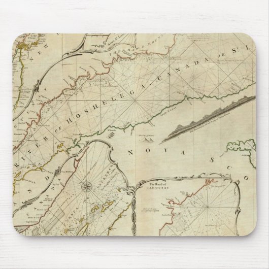 Een exacte kaart van de rivier de St Lawrence Muismat (Voorkant)
