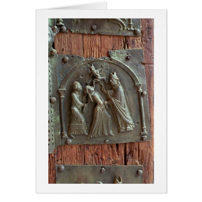 Een exorcisme, paneel van de rechterdeur, 12e (Voorkant)