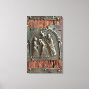 Een exorcisme, paneel van de rechterdeur, 12e canvas afdruk