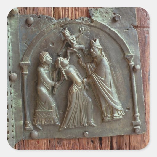 Een exorcisme, paneel van de rechterdeur, 12e vierkante sticker (Voorkant)