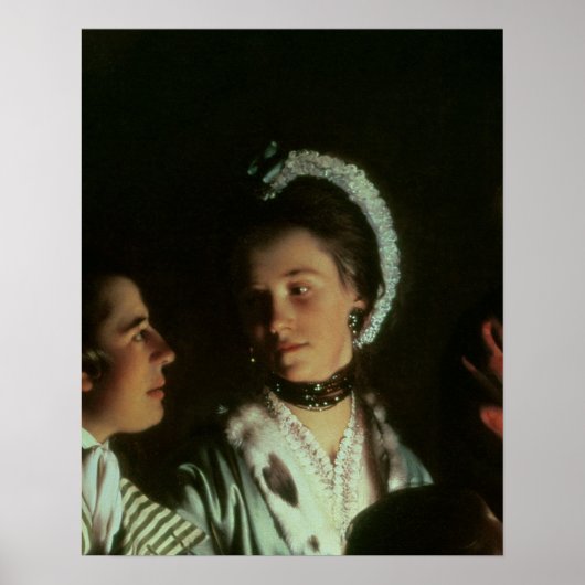 Een experiment op een vogel in de luchtpomp, 1768 poster (Voorkant)