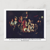 Een experiment op een vogel in een luchtpomp briefkaart (Voorkant)