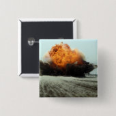 Een explosie brak uit vierkante button 5,1 cm (Voorkant /achterkant)