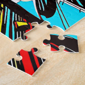 Een explosie van abstracte vormen legpuzzel (Zijkant)