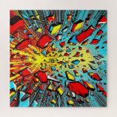 Een explosie van abstracte vormen legpuzzel (Horizontaal)