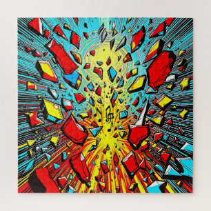Een explosie van abstracte vormen legpuzzel