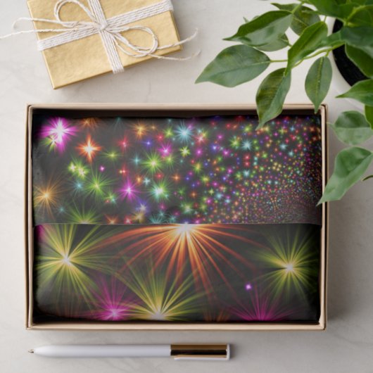 Een explosie van kerststerren tissuepapier (Geschenk)