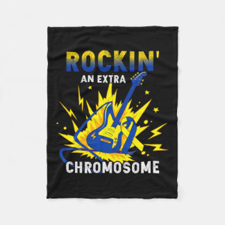 Een extra chromosoom Guitar Down Syndrome Awarenes Fleece Deken