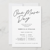 Een extra dag kalligrafie tijdens het huwelijk kaart (Voorkant)