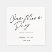 Een extra dag kalligrafie tijdens het huwelijk servet (Voorkant)