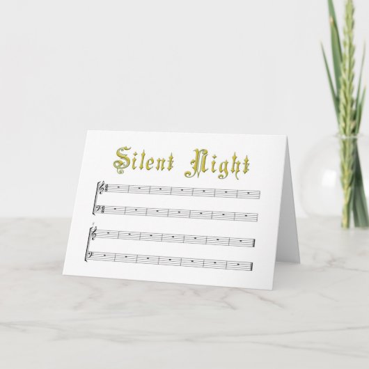 Een extra Silent Night wenskaart Feestdagen Kaart (Voorkant)