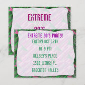 Een extreem 90’s feest kaart (Voorkant / Achterkant)