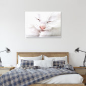 Een extreem dichtbij een heel jong wit canvas afdruk (Insitu (Slaapkamer))