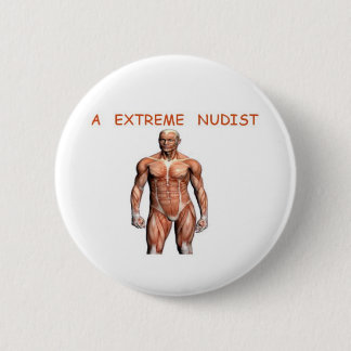 Een extreme nudist knoop ronde button 5,7 cm