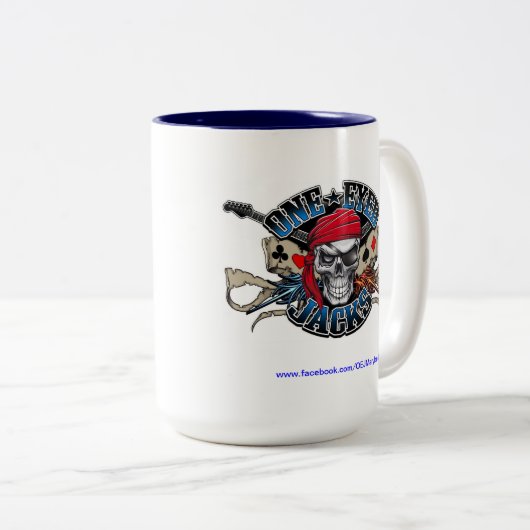 Eén eyed Jacks koffie-Mok Tweekleurige Koffiemok (Voorkant rechts)