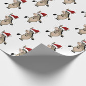 Een ezel met een kerstpet cadeaupapier (Hoek)