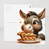 Een ezel steelt taart briefkaart (Voorkant / Achterkant)