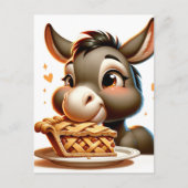 Een ezel steelt taart briefkaart (Voorkant)