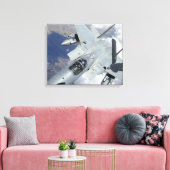 Een F-15 Eagle trekt weg van een KC-135 Canvas Afdruk (Insitu (Woonkamer))