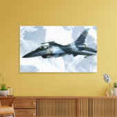 Een F-16-compressor Canvas Afdruk (Insitu (Woonkamer))