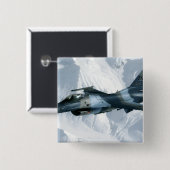 Een F-16-compressor Vierkante Button 5,1 Cm (Voorkant /achterkant)