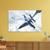 Een F-16-geluiddemper bevindt zich in de contactpo Canvas Afdruk (Insitu (Woonkamer))