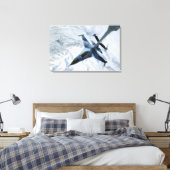 Een F-16-geluiddemper bevindt zich in de contactpo Canvas Afdruk (Insitu (Slaapkamer))